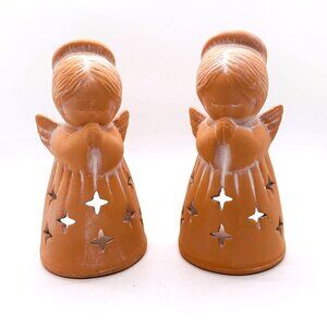 House of Lloyd Christmas Around The World Praying Angels Votives Set of 2 Vintag